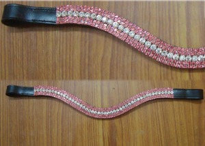 สายคาดศีรษะม้าหนังประดับเพชร 5 แถว อุปกรณ์เสริมสำหรับบังเหียนม้า สีตามสั่ง อุปกรณ์ขี่ม้า ผู้จำหน่ายสายคาดศีรษะม้าหนัง - Product Image 3