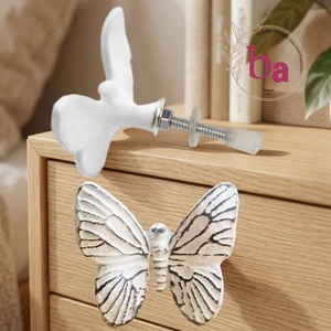 Ba Butterfly Cast Iron Industrial Design <b>Drawer</b> Knob Rustic Easy Installation <b>Kitchen</b> & Living Room Furniture Handle - Product Image 1