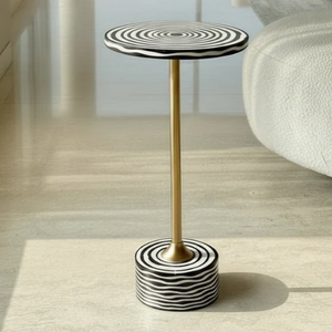 Concentric Drink <b>Table</b> Modern <b>Resin</b> <b>Top</b> and Base Drink <b>Tables</b> - Product Image 3