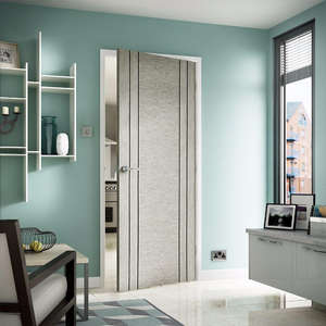 Puerta CAESAR de Diseño Moderno, Impermeable, Resistente al Moho, Precolgada, para Dormitorio, Baño, Cocina, Hotel, Interior Comercial, Madera Compuesta - Product Image 4