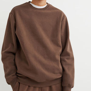 Sudadera de Cuello Redondo para Hombre, 100% Algodón, Cómoda, Transpirable, de Secado Rápido, Lisa, de Alta Calidad, Manga Larga, Informal, para Invierno, Venta al Por Mayor - Product Image 1