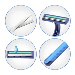 Top Quality <b>Travel</b> Homeuse Disposable Double Edge <b>Razor</b> Safety With Custom Logo Packaging Box <b>Razor</b> White And Blue Color - Product Image 3