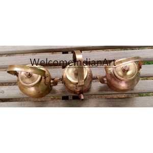 <b>Vintage</b> Brass Tea <b>Kettle</b> Single Piece Home Decor - Product Image 1