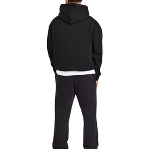 Ensemble de survêtement noir pour homme avec sweat à capuche et pantalon de jogging assorti, deux pièces, décontracté, sportswear, streetwear - Product Image 2