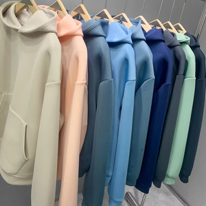 NOUVEAU Sweat à capuche épais en molleton 320 g/m² avec couche d'air chaud, couleur unie, unisexe, en coton et polyester pour hommes - Product Image 4
