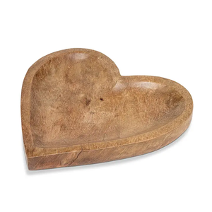 Wooden Handmade Polished Eco-Friendly Heart Shape Bowl Premium for Food Serving Classic Design for Giveaways - Product Image 1