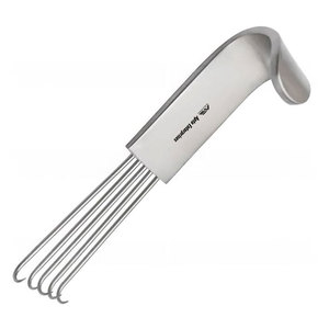 ใบมีดโค้ง ด้ามจับตามหลักสรีรศาสตร์และจับถนัดมือ  เครื่องมือผ่าตัดแบบ Anderson Bear Claw Retractor เกรดศัลยกรรม พร้อมหัวตัดหลายแฉก - Product Image 6