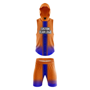 Custom Sublimated Compression Flag Football Jersey Hoodie <b>Set</b> Plus Size 100% Polyester Short Sleeve All Seasons - Product Image 4