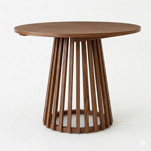 Ensemble de salle à manger 5 pièces en teck Amani moderne, durable et de qualité supérieure, avec chaises en teck à dossier à lattes – Vente en gros - Product Image 2