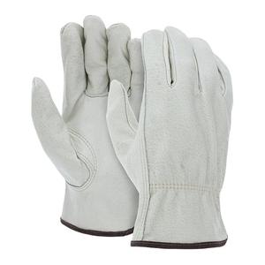 Durable Heavy-Duty Cowhide Grain Leather Driver Work <b>Gloves</b> Truck Driving Safety <b>Gloves</b> Soft Comfortable Abrasion Resistance - Product Image 1