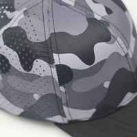 Casquette de golf unisexe 6 panneaux camouflage en toile, design personnalisé, respirante, performance sportive, ajustement réglable, vente en gros