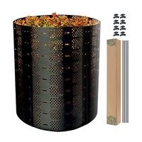 Bac à compost en plastique HDPE pour l'extérieur, bac à déchets de jardin pour la production d'engrais organique et le recyclage
