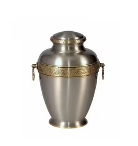 Luxurious Modern Adult Aluminum Cremation Urn Hand-Crafted Unique Aluminum <b>Memorial</b> Ashes <b>Vase</b> - Product Image 2