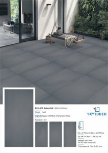 Derniers carreaux en porcelaine grise ardoise mate de 60x120cm pour la décoration d'hôtel et la décoration de villa - Product Image 3