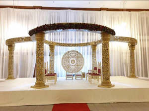 Mandap Roshni para Bodas Indias de Lujo, Exclusivo Mandap para Eventos de Boda Hindúes, Mandap de Dos Pilares, Increíble Mandap para Bodas Indias - Product Image 6