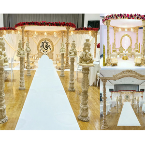 Mandap de Boda de Lujo Avni para Ceremonia, Aspecto de Madera, Fibra, Mandap de Vidhi para Bodas, Mandapam Grande para Bodas del Sur de la India, Canadá - Product Image 1