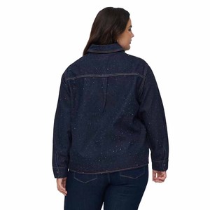 Women Denim Shirt Long Sleeve Solid Color Button Up Casual Regular Fit Dark Wash Cotton Autumn Style - Product Image 5