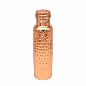 Pure <b>Copper</b> Water <b>Bottle</b> Shine Finished Screw Lid Direct <b>Drinking</b> Portable <b>Copper</b> <b>Drinking</b> <b>Bottle</b> for Office - Indian Home Craft - Product Image 5