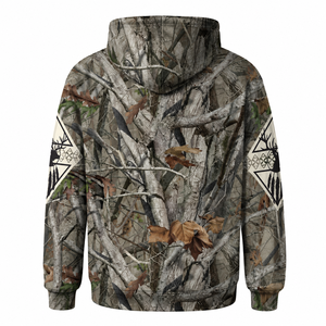 Unisex <b>Camouflage</b> Deer Pattern Warm Breathable Fleece Polyester Outdoor Hunting Hoodie Custom Printed Sweatshirt - Product Image 4