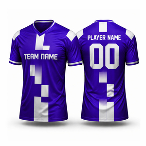 High Quality Football Soccer Jersey 100% <b>Polyester</b> Short Sleeve Breathable Soccer Wear Futbol Soccer <b>T</b>-<b>shirts</b> - Product Image 5