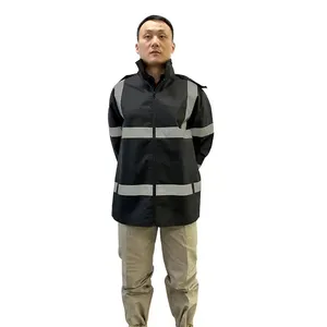 Vêtements de sécurité pour travailleurs, veste mécanique unisexe d'hiver haute visibilité, vêtements de travail personnalisés pour la construction, veste de travail réfléchissante de sécurité - Product Image 1