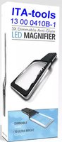 4X Rectangular Handheld Magnifier with 10 Dimmable switch SMD LED light