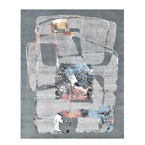 พรมขนสัตว์ทอมือดีไซน์ทันสมัย คุณภาพดีเยี่ยม เนื้อนุ่มแบบเปอร์เซีย ลายเรขาคณิต สำหรับสวดมนต์ ทออย่างประณีต ซักได้ กันลื่น - Product Image 3