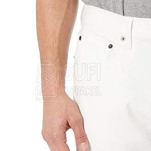 Pantalones Rectos de Corte Ajustado para Hombre con Tela Elástica 100% Algodón Moderna y Cómoda para un Look Casual Profesional y Elegante - Product Image 3