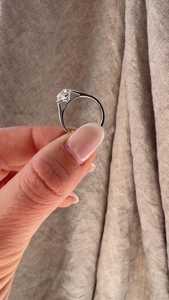 Anillo de Compromiso con Halo de Diamantes Cultivados en Laboratorio, Plata 925, Oro Real de 14K, Anillo de Boda Clásico con Halo, Precio de Fábrica, Certificado IGI - Product Image 3