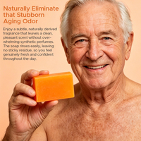 Savon artisanal au tanin de kaki coréen pour une élimination puissante des odeurs corporelles et un nettoyage en profondeur sous la douche