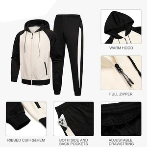 Wholesale Mens Tracksuit 100% Cotton Eco-Friendly Crewneck <b>Sweatshirt</b> Drawstring Closure Relaxed Pants Custom Logo Clothing Set - Product Image 5