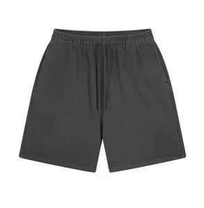 Vintage Custom Plain Mens Shorts 100% Cotton Heavyweight Solid Colors High Quality Acid Washed <b>Retro</b> Terry Loose Men's Shorts - Product Image 4