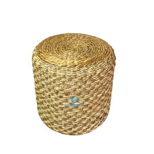 Pouf en jacinthe d'eau au design signature, ottoman tressé naturel, siège décoratif, fournisseur en gros du Vietnam - Product Image 2
