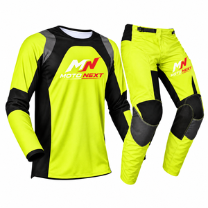 Ensemble Maillot et Pantalon de Motocross pour Homme 2026, Manches Longues, Séchage Rapide, Couleur Unie, 100% Polyester, Toutes Saisons, Tenue de Course Adulte – En Vente - Product Image 1