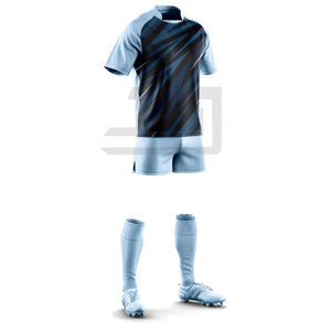Vêtements de sport de rugby personnalisés professionnels, impression numérique, écologiques, antibactériens, maillot à col en V, shorts, séchage rapide, respirant - Product Image 4