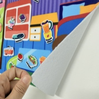 Autocollant mural amovible en feutre Uni, innovant, écologique, sans danger pour les enfants, en PVC, surface mate givrée, taille personnalisée