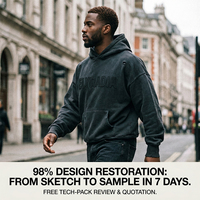 Hoodie Pria ELYRADIA Artisan Lab 500GSM GOTS Katun Organik Model Boxy Fit Tech-Pack Development Custom Heavyweight