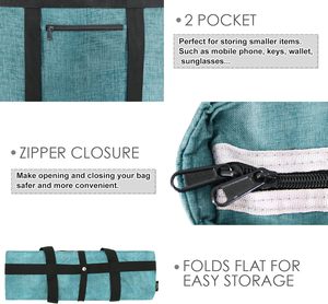 กระเป๋าเก็บความเย็นแฟชั่นผู้หญิงขายดี ผ้าโพลีเอสเตอร์อย่างดี กันน้ำรั่วซึม พร้อมซิป เหมาะสำหรับไปทะเล ท่องเที่ยว ซื้อของชำ มีช่องใส่ของเปียก ใช้ซ้ำได้ - Product Image 4