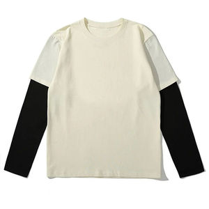 Camiseta de Manga Corta para Hombre, Corte Regular, Color Negro, Transpirable, Diseño Sólido, Cuello Redondo, Informal, Tejido de Lona, FANTASY WEARS - Product Image 4
