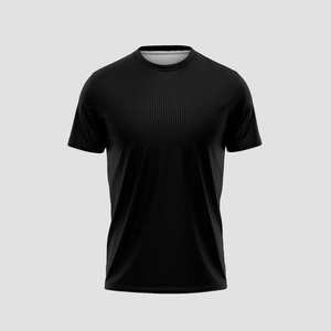 Camiseta Lisa Casual para Hombre, Negra, 100% Algodón Jersey, Cuello Redondo, Manga Corta, Personalizable con Logotipo, Alta Calidad - Product Image 5
