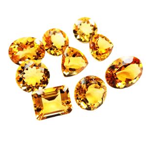 อัญมณีสีเหลืองหลายเหลี่ยมตัดเป็นพลอยฟรีขนาดสำหรับทำเครื่องประดับหินธรรมชาติ - Product Image 2