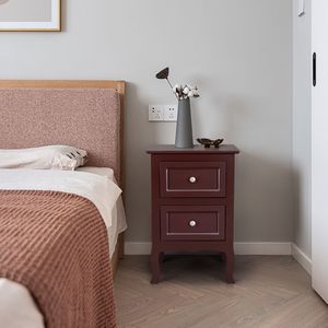 Comodini moderni in legno massello stile country (2 pezzi) per appartamento/camera da letto - Product Image 1