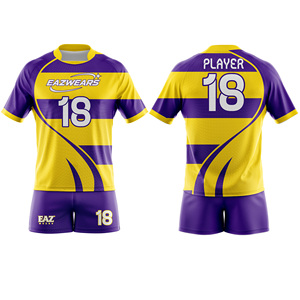 Uniforme de Rugby para Hombre, Jersey de Rugby con Estampado Personalizado y Pantalones Cortos a Juego, Fabricante de Ropa Deportiva OEM ODM, Proveedores de Alibaba - Product Image 4
