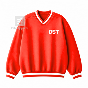 Sudadera universitaria transpirable personalizada de la hermandad Delta Sigma Theta con logotipo bordado en la parte delantera, roja, blanca, de manga larga para mujer - Product Image 1