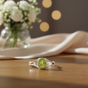 2.1 Grams <b>Peridot</b> Fashion <b>Ring</b> - Product Image 3