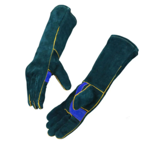 Extra Long Sleeves Anti-Vibration Anti-Slip Leather TIG Welding <b>Gloves</b> Full Thumb Heavy Duty Heat Resistant Safety Cuff - Product Image 5