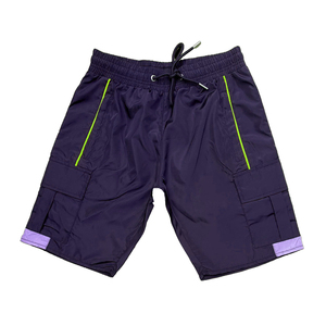 Shorts de bain en nylon respirant personnalisés pour hommes, taille basse élastique avec cordon de serrage, séchage rapide, style streetwear. - Product Image 4