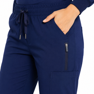 Blouse de travail unisexe décontractée à manches longues, cardigan tissé à simple boutonnage, col rond, vêtement de travail pour infirmières, veste respirante pour médecins - Product Image 5