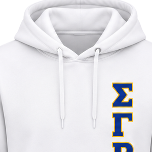 Sweat-shirt à capuche décontracté blanc pour femmes Sigma Gamma Rho, pull universitaire de sororité grecque, streetwear graphique personnalisé pour le campus - Product Image 6