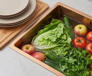 Évier de cuisine en cuivre de qualité supérieure, à cuve unique, à encastrer, rectangulaire, design moderne, facile à nettoyer, pour usage en cuisine - Product Image 3